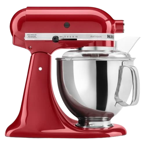 KitchenAid tilt head mixer showing hinged head design