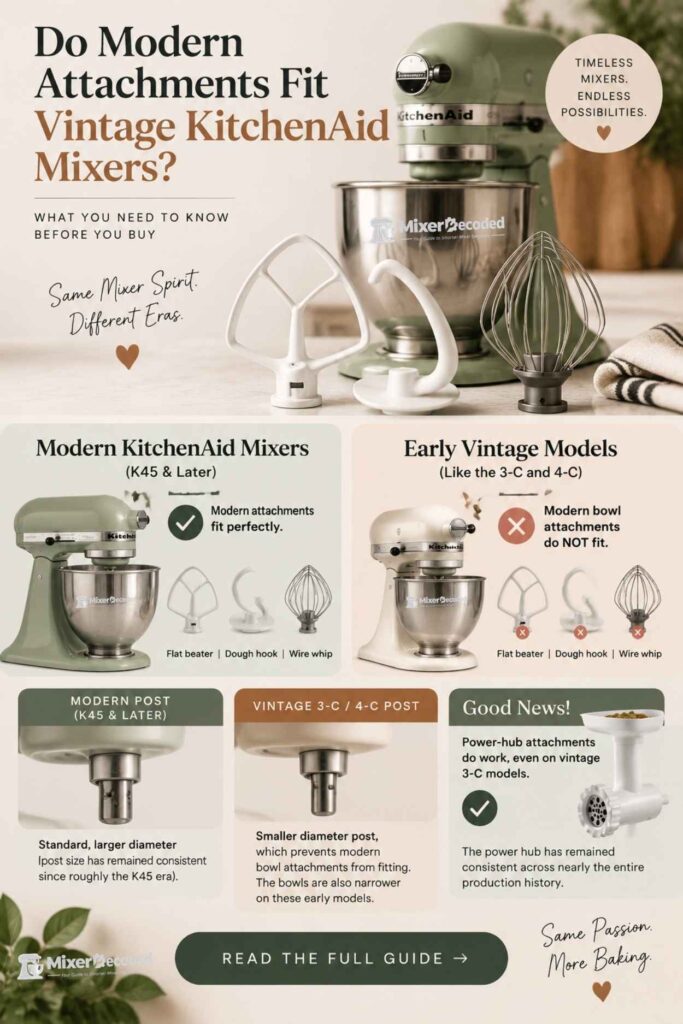 vintage KitchenAid mixers infographics